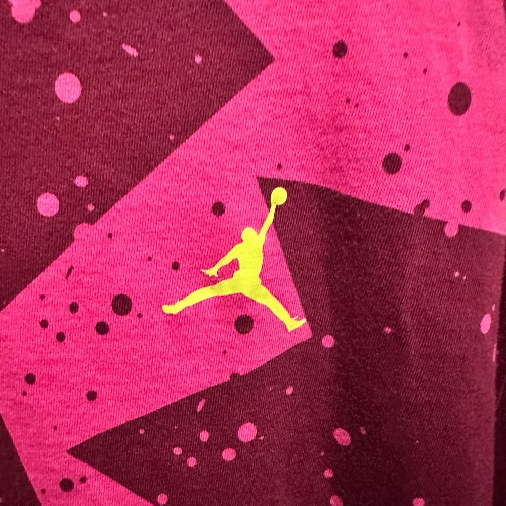 Jordan Printed Poolside Crew Tee Active Fuchsia Magenta CJ6215-623